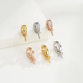 Dainty S925 Sterling Silver CZ Zircon Round Pendant Screw Pins for Necklace Jewelry Making Accessories