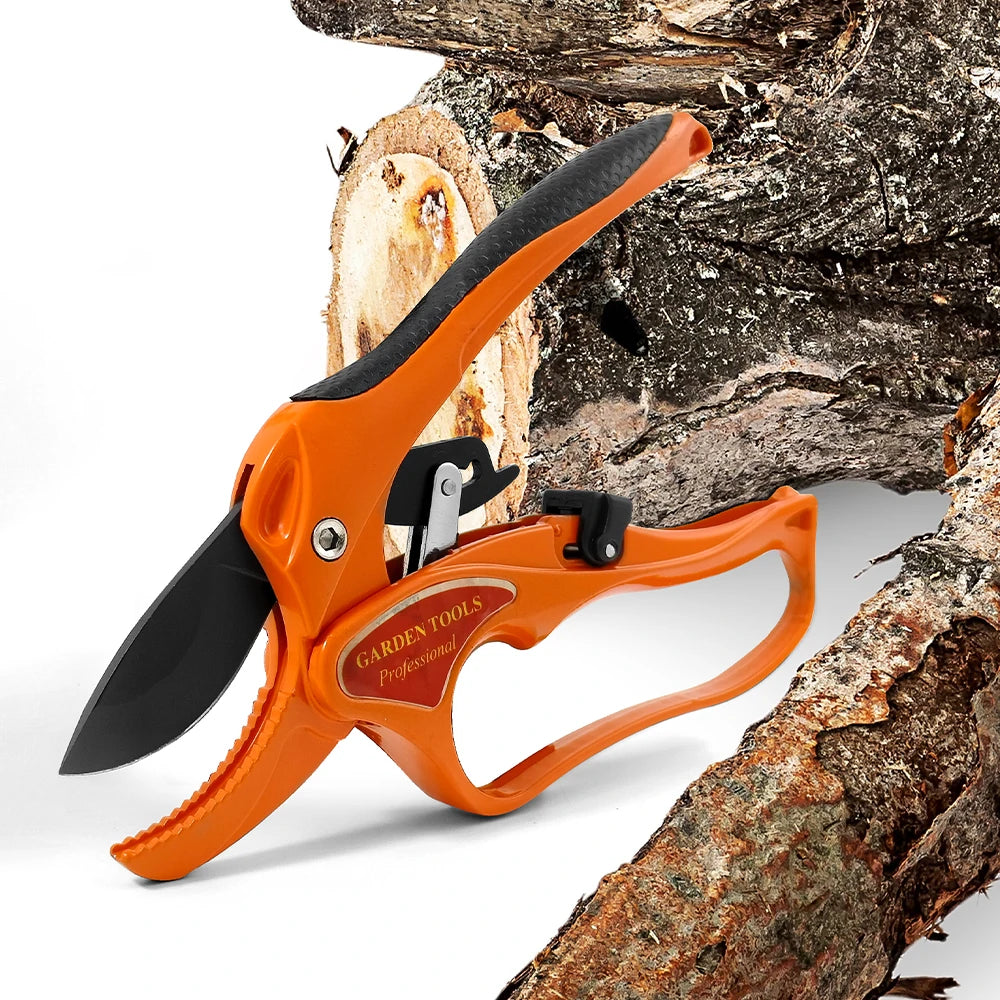 Professional SK5 Steel Aluminium Handle Branch Cutter Tools Pruning Shears Scissors Garden Ratchet Pruner