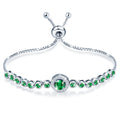 Adjustable 925 Sterling Silver Tennis Bracelet with Sparkle Zircorn for Women