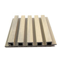 New Co-extrusion Outdoor Wood-Plastic Panel Grooved 3D Wall Cladding Texture for Bathroom Soundproof Outdoor Wall Cladding