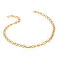 J&D 18k Gold Stainless Steel Handmade Chain Necklace 40cm Fashion Jewelry