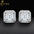 Hot Sale Instock Iced Out 925 Sterling Silver With Gra Certificate Vvs Moissanite Diamond Classical Stud Earring