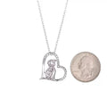 Mothers Day 925 Silver Sterling Mom Pendant Necklace Elegant Mother'S Day Diamond Heart Mom Necklace for Women Gift