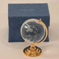 Crystal Globe with Golden Stand Crystal Earth Ball