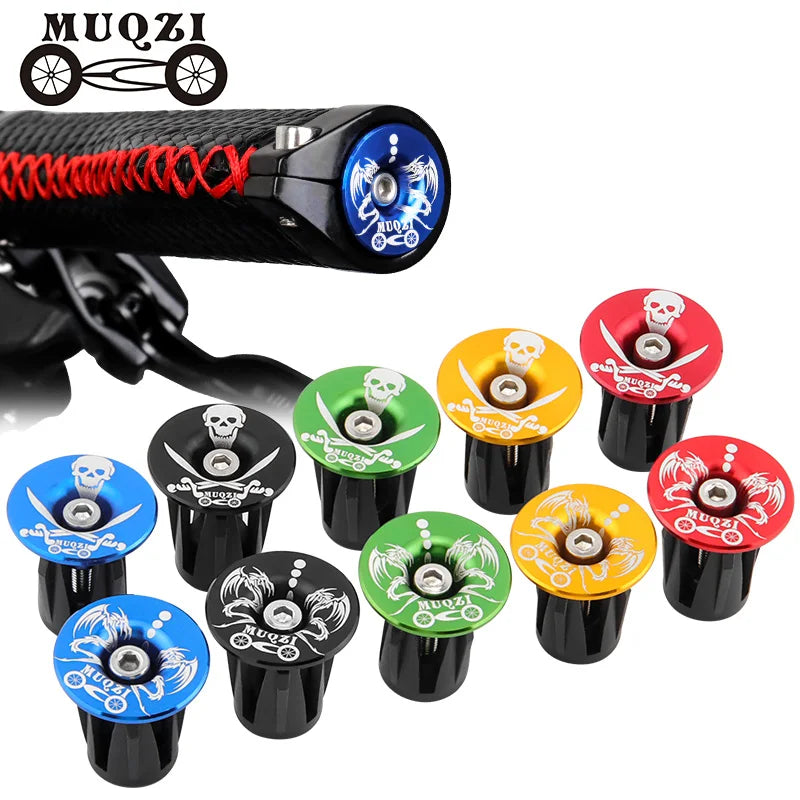 MUQZI Bike Handlebar Bar End Plugs Caps Aluminum Alloy Bicycle Handlebar Cap Suitable for 16-21.9mm Cycling Accessories