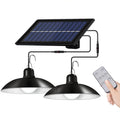 Shinedo 1/2 Head Outdoor LED Hanging IP65 Solar Shed Lighting Pendant Light Garden Solar Lights Indoor With Remote Control