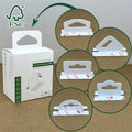 FSC Certified Eco-Friendly Custom Paper Box Euro Sticky Recycle Hook Hang Tab Adhesive Display Hook Certified Green Product