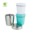 16oz Dual Tier Vacuum Insulated Stainless Steel Thermos Double Wall Leak Proof Wide Mouth with Spoon & Handle for Pint Ice Cream