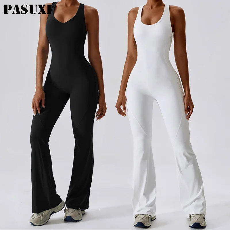 PASUXI Wholesale Gym Clothes Active Wear Yoga Fitness Sports Seamless Sport Jumpsuit One Piece Yoga Wear Female Jumpsuits