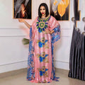 African Loose Dresses for Women 2026 New the Middle East Elegant Puff Sleeve Robe Beading Dress Boubou Muslim Robe Abaya
