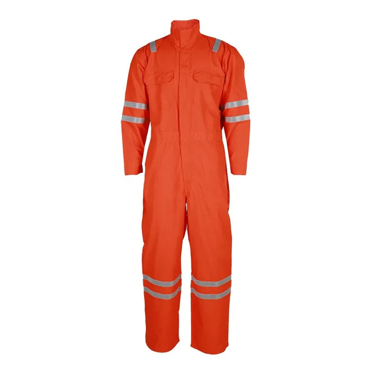 Wholesale Men Black Cotton Waterproof Safety Fire Retardant Coverall Industrial Workwear Mechanics Oil Resistant Fireproof