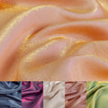 Wholesale Bridal Satin Fabric Shiny Gradient Liquid Satin Fabric Bridal Golden Mermaid  Satin Fabric for Wedding Dress Bac