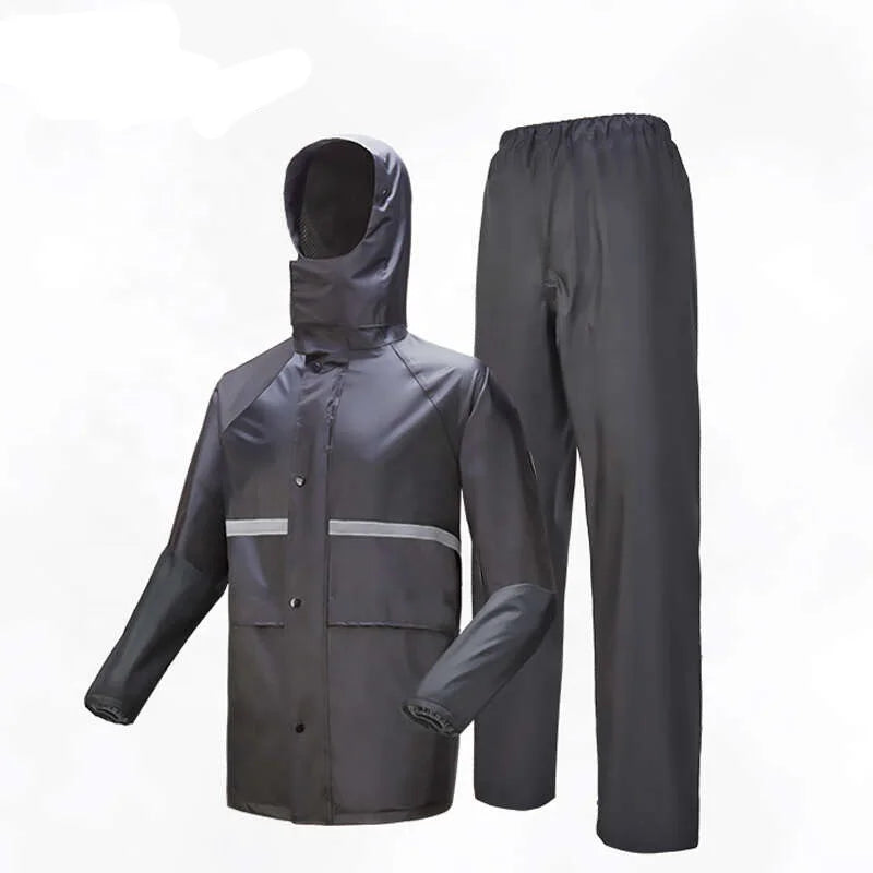 Motorcycle Raincoat Rain Suit for Men Riders Heavy Duty Workwear Waterproof Rain Coat Jacket with Pants