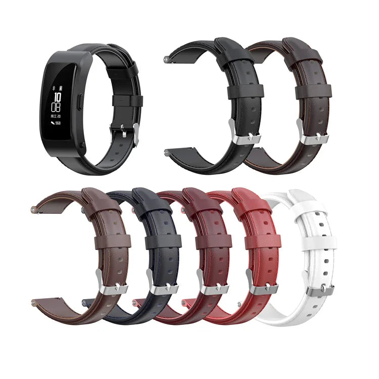 Genuine Leather Sport Adjustable Wristband Replacement for TalkBand B6 B3 Smart Watch Band with Metal Clasp