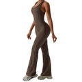 New Customized Bodysuit Dance Sports Gym Fitness Yoga Hip Lifting Abdominal Contraction Micro Flare Pants Bodysuit Set for Women