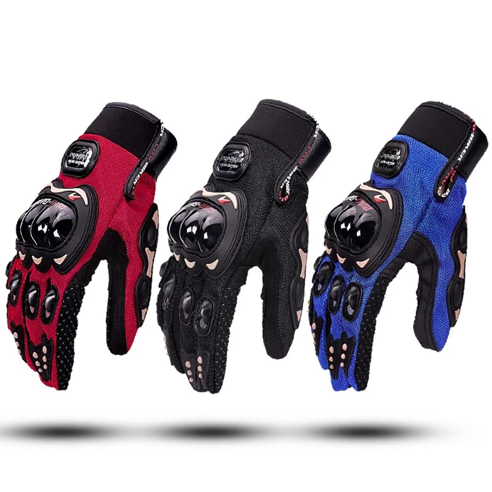 Summer Motorcycle Full Finger Gloves Breathable Motorbike Gloves Anti-slip Motocross Protective Racing Gloves for Motorcyclist MegaBDM