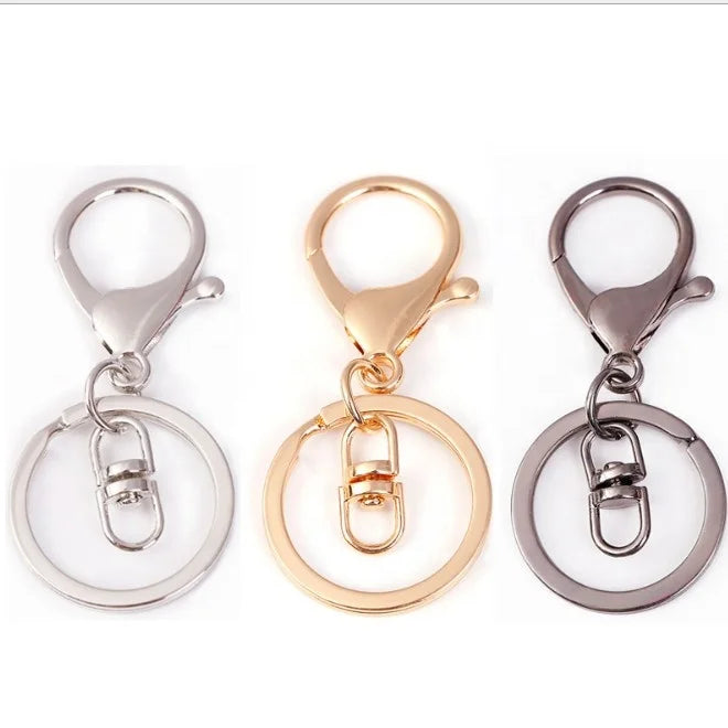 Metal Color Key Ring Diy Bag Pendant Lobster Snap Hook Keychain