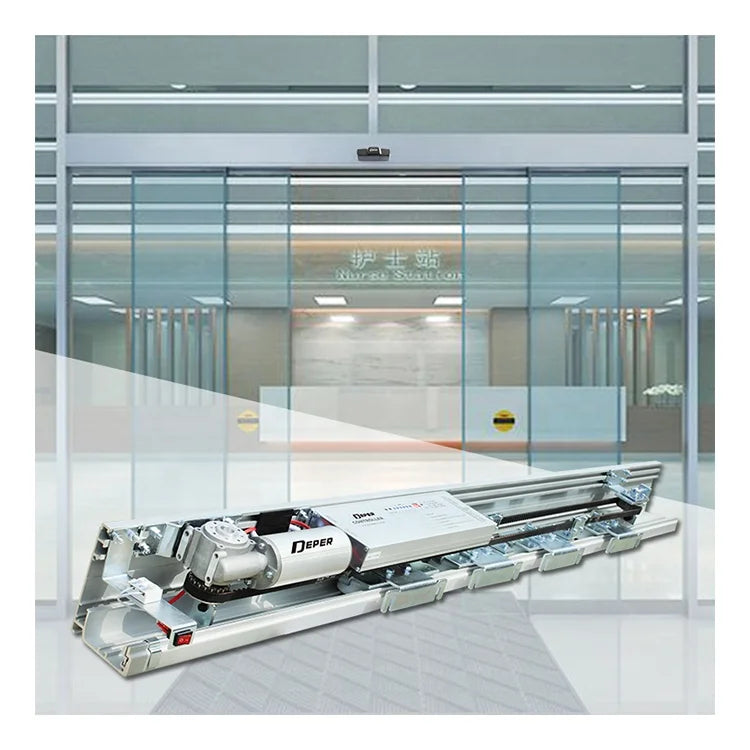 DEPER DSH-250 2x250kg Heavy Duty Automatic Frameless Aluminum Sliding Door Glass Sensor Door