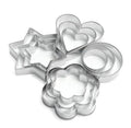3PCS Set OEM Factory Wholesale Round Flower Star Heart Shape Stainless Steel Cookie Cutter Set