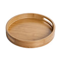 Wooden  Kitchen Large Bamboo Round Tray Bamboo Tray Round Round Bamboo Tray with Handles