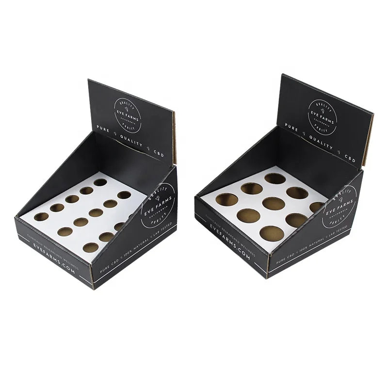 Promotion Portable Cosmetics Display Stand Recyclable Eco-Friendly Cardboard Paperboard for Point Purchase Countertop Shelf Use