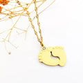 Baby Mum Necklace Baby Footprints Necklace Chapado En Oro 18k Mothers Day Gifts Necklace Women Accessories Best Seller