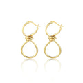 18K Gold Plated Number 8 Knotted Earrings Double Circle Irregular Twisted Earrings for Women Statement Stainless Steel Jewelry