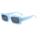 Women's Fashion UV400 Gradient Square Sun Glasses Small Rectangle Jelly Colors Sunglasses with PC Frame