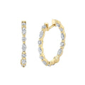 LOZRUNVE 925 Sterling Silver Jewelry Elegant Gold Plating Micro Pave CZ Hoop Earring