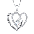 LULUFOCUS Hot Selling Women'S 925 Sterling Silver Jewelry Heart Sister Necklace Custom Logo for Engagement