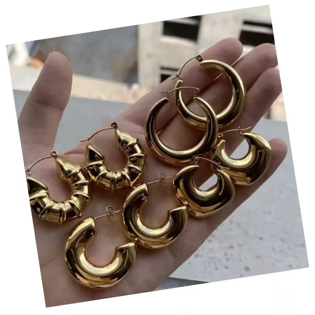 Fashion Jewelry Fine Wholesale Non Tarnish Waterproof Hoop Earrings Stainless Steel Stainless Steel Hoop Earring for Women