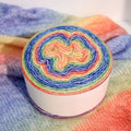 Discount Dope Dyed air Covered Acrylic Fiber Blended Cake Yarn for Hand Knitting Scarves