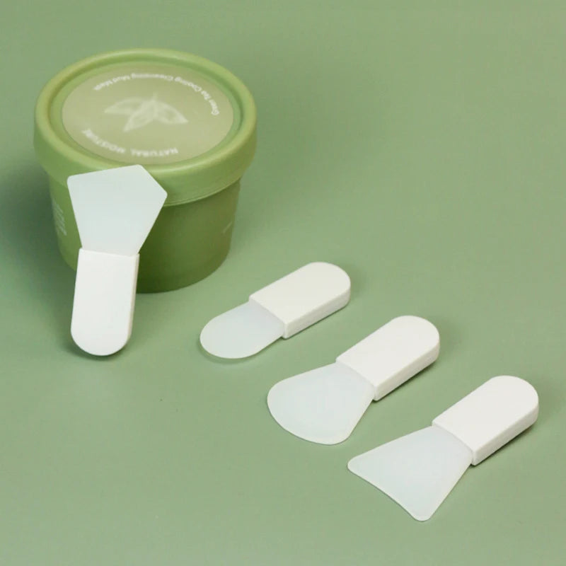Customized White Silicone Mini Size Head Mask Brush for DIY Face Masks