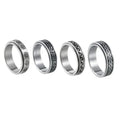 High Quality Stainless Steel Ring Fashion 4mm 6mm Rotatable Ring Meaningful Fidget Spinner Rings for Women Men