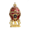 SHINNYGIFTS Big Size Crown Lion Egg Trinket Box Wedding Invitation Gifts Easter Faberge Egg Creative Gift Box