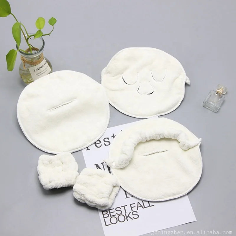 Cozy Fluffy Soft Cloth Beauty Care Cold Hot Facial Steamer Towel Wholesale Reusable Face Towel for Women Girls