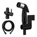 Black Stainless Steel Modern Wall-mounted Portable Shattaf Bidet Toilet Attachment with Sprayer Set for Hotel Use