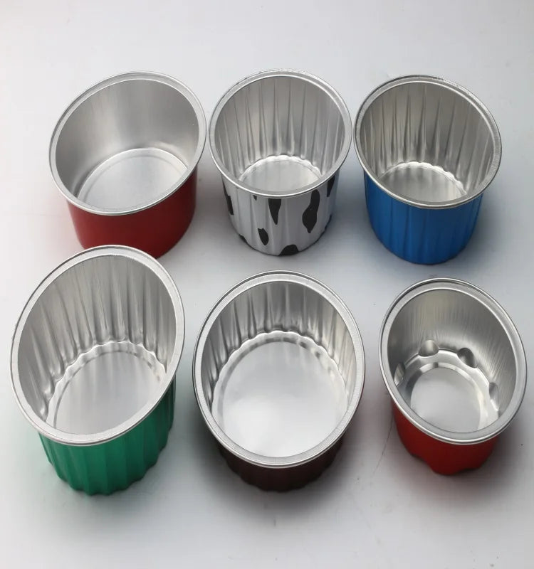 Muffin Baking Cups Cheese Pudding Bowl Cake Box 125ml Hot Sale Snacks Dessert Flan Pie Pan Aluminium Foil Cup 4 oz