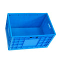 600*395*340MM Heavy Duty Foldable Eco-Friendly ROHS Certified PP Plastic Turnover Moving Crate Box Custom Logo 40-60KG Capacity