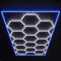 Hexagon LED Light for Garage High Brightness Auto Detailing & Wash Station Lighting Modern Design Workshop Ceiling Lamps