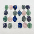 Sale Natural Various Oval Palm Stone Healing Amethyst clear Quartz Crystal Worry Stone