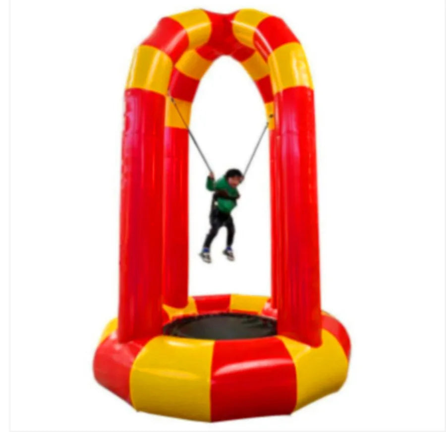 Ready to Ship 16' Single Airtight Inflatable Bungee Trampoline/Bungee Jump Price Games with Harness for Sale