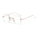 Plating Rimless Prescription Eyeglasses Top Quality Lightweight Optical Glasses Frame Spectacle Eyewear
