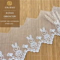 100% Polyester Embroidered Lace Fabric Milk Silk Mesh Texture Soft Comfortable Water-soluble Lace Fabric for Shoes