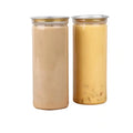 Hot Sale 250ml Slim Transparent PET Beverage Can with Aluminum Easy Open Lid for Juice Food Soda Coffee Packaging