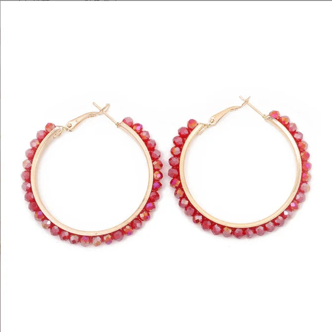 2021 Fashion Bohemia Women Earrings Seed Beads Winding Charm Round Boho Beads Earrings Jewelry for Women