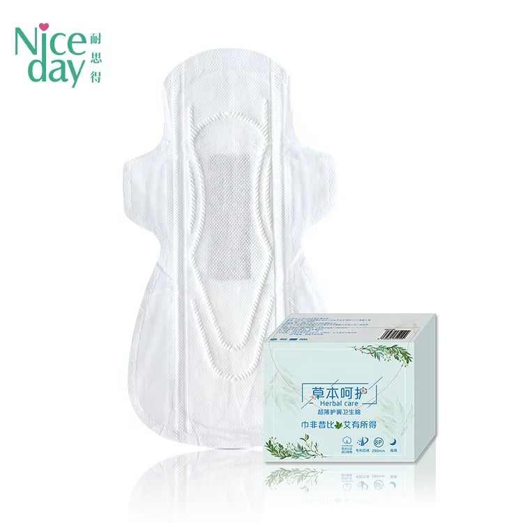 Relief the Period Pain Niceday Herbal Sanitary Towels Chlorine-free Organic Cotton Woman Pad