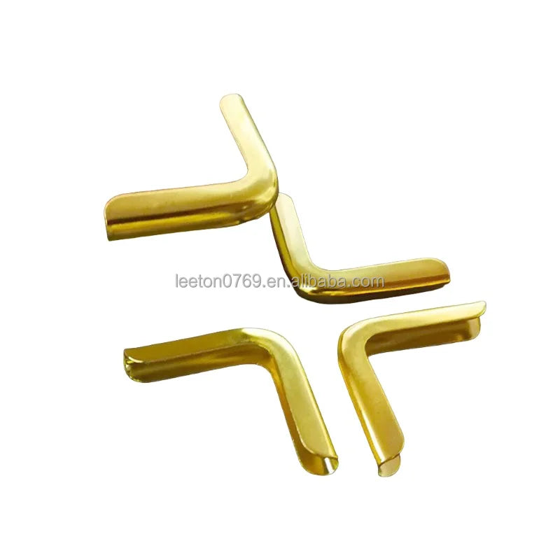 Factory Supply 23 X 23 X 4mm Gold Colored Metal Corner Protector for Book Cover