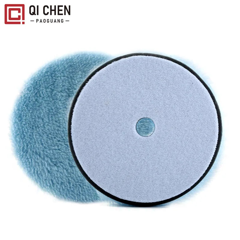 Made in China Polish Pad Korea Car Care 6-inch Blue Long Nap 100% Lamb Wool Polishing Pads Wool Polishing Wheel
