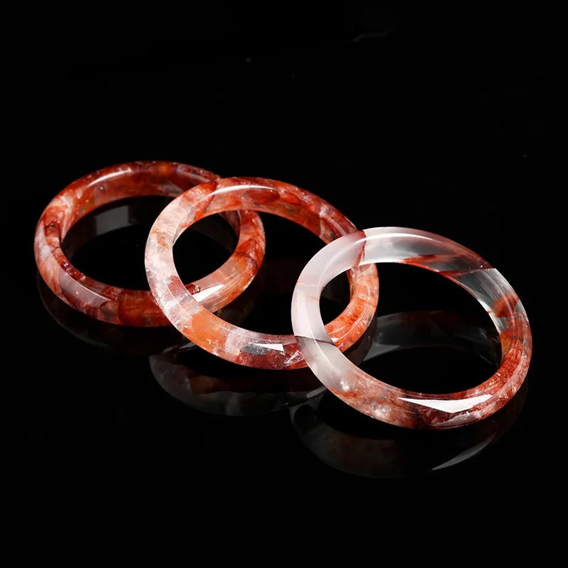 Natural Red Glue Flower Crystal Bracelet Traditional Style Home Decoration or Promotional Gift